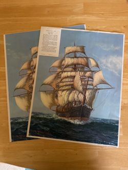 Vintage “Under Full Sail” Print