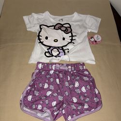 HELLO KITTY HALTER TOP AND SHIRTS 2pc. SET TODDLER SIZE 4 (New)