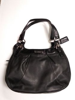 Black leather Coach Handbag