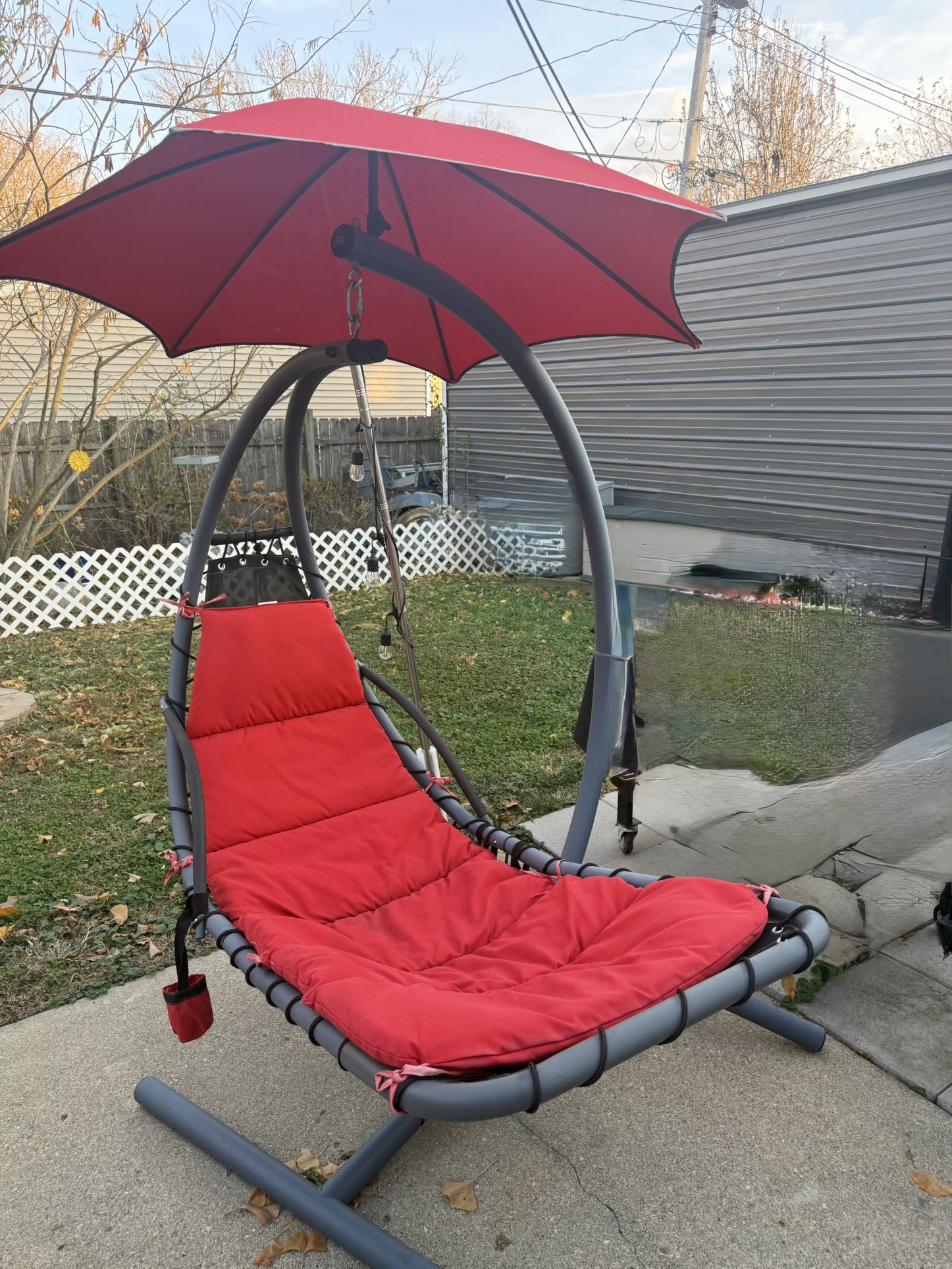 Hanging Curved Chaise Lounge Chair Swing - Patio
