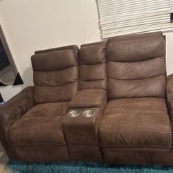 Brown Loveseat 
