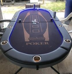 Poker Table LED Lighting 10 Players, poker tables, poker table, new poker table, led poker table, foldable poker table, game room, card games