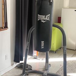Heavy Boxing Bag And Stand With Gloves