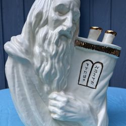 Moses With The Ten Commandments Handmade Ceramic Bust