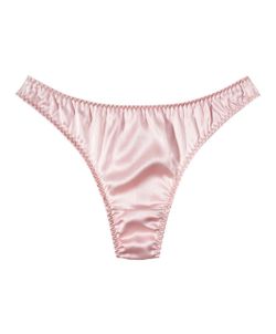 Pink Satin High-Cut Thong Underwear