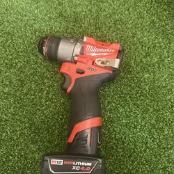 Milwaukee M12 Fuel Brushless Hammer Dril  With 40.0 Battery 