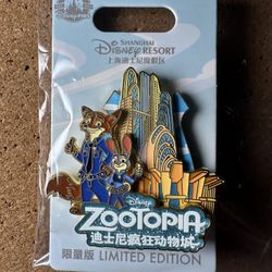 Disney Pin Authentic 2023 Zootopia Grand Opening Limited 800 Shanghai Disneyland
