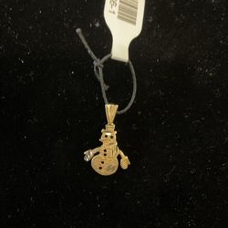 14KT snowman pendant 40386-1