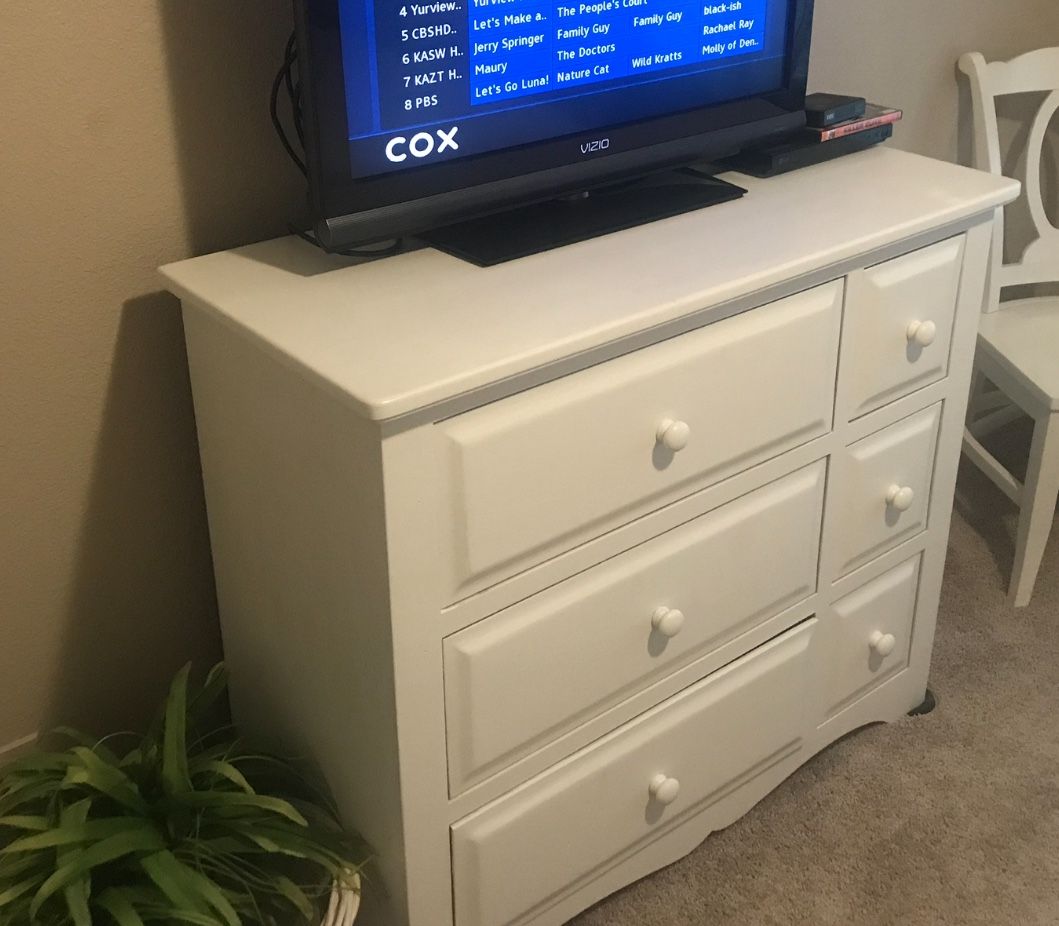 Large White Sturdy Dresser