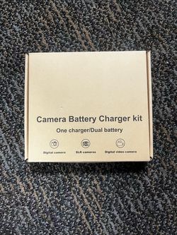 Camera Battery Charger Kit with Dual Battery