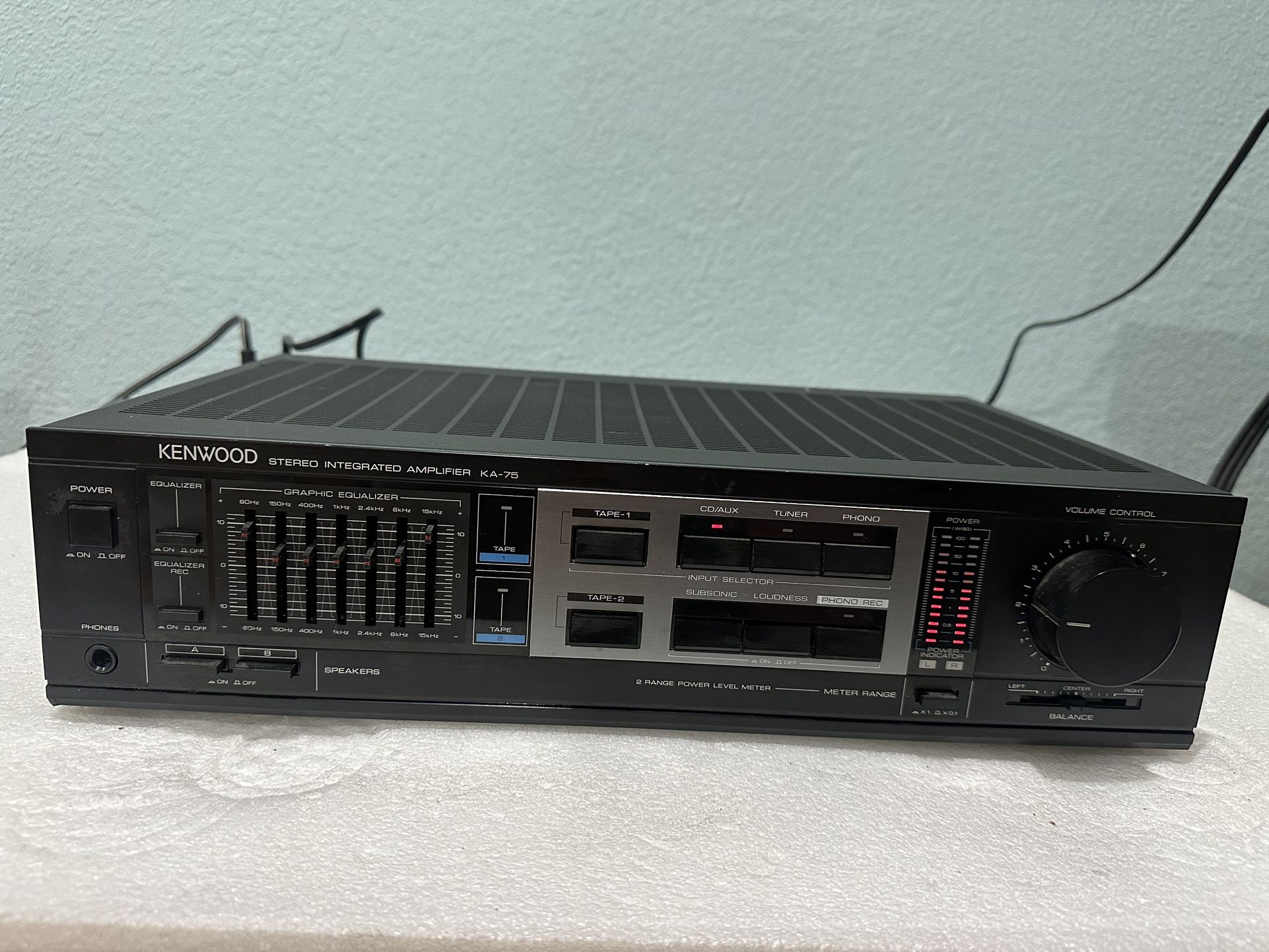 Kenwood KA-75 Stereo Integrated Amplifier, 7 Band Equalizer. MADE IN JAPAN