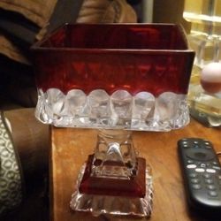 Vintage Glass Candy Dish 