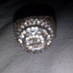 Silver Pinky Ring Farm-raised Diamonds