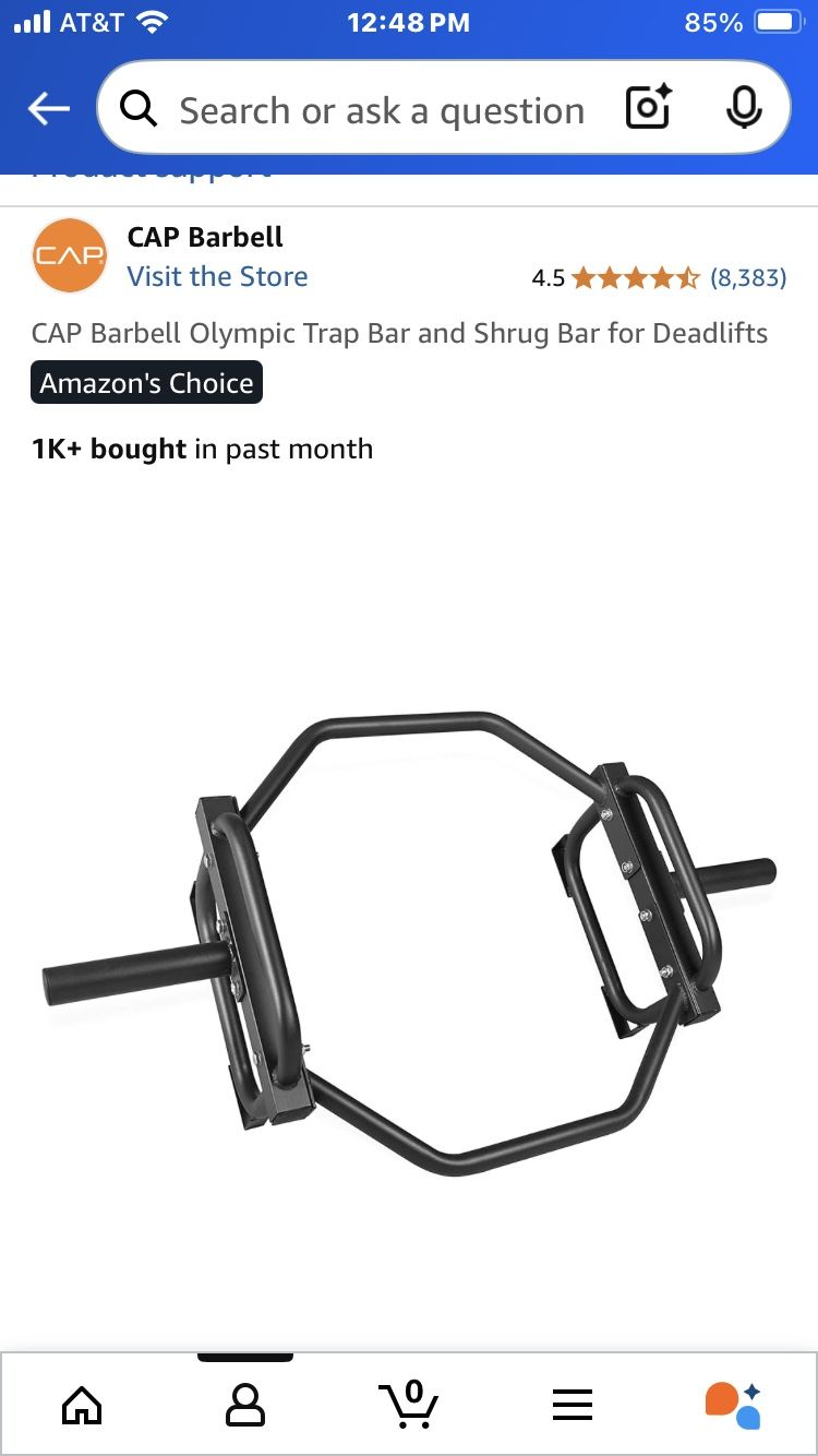 CAP Barbell Olympic Trap Bar And Shrug Bar For Deadlifts
