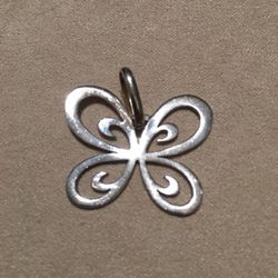 Silver butterfly pendant