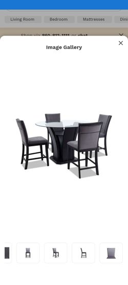 Glass dining table and chairs