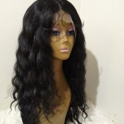 Human Hair Blend Lace Front Wig 
