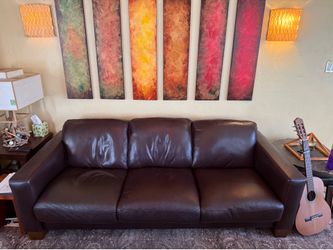 Italian-Made Genuine Leather Sofa