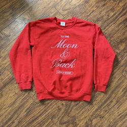 LONELY GHOST “To The Moon & Back”Red Love You Valentine’s Sweater | Size Small