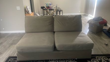 Beige love seat