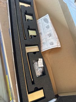 BWE 5-Piece Bath Hardware Set in Brushed Gold