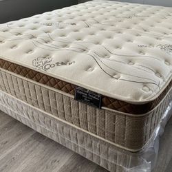 Full Organic Cloud Edition Europillow Top 12inch Matres Andboxspring!!