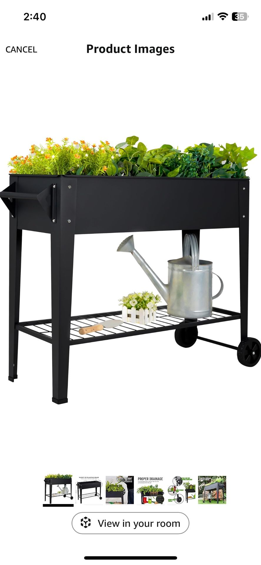 Outdoor Raided Garden Bed With Wheels