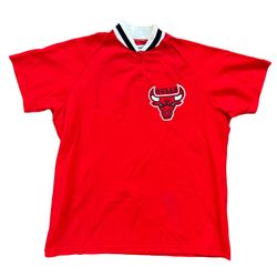 Vintage Chicago Bulls Sand Knit Warm-up Shirt 80s Size XL
