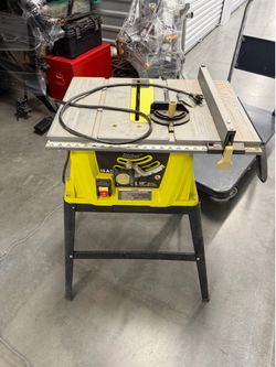 RYOBI 10" TABLE SAW WITH STEEL STAND