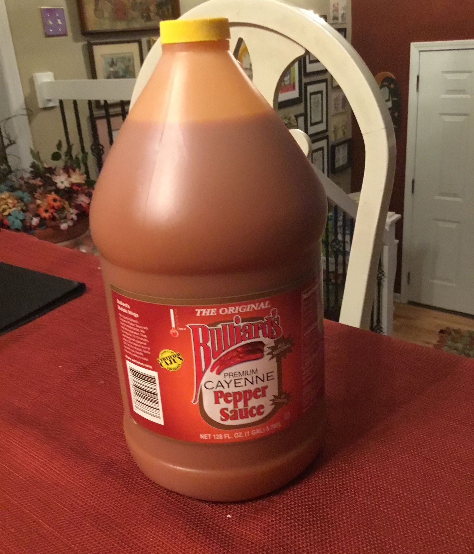 Bulliard’s Premium Cayenne Pepper Sauce - 1 Gallon - 128 fl ounces