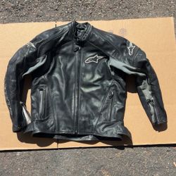 alpine stars leather jacket size 44