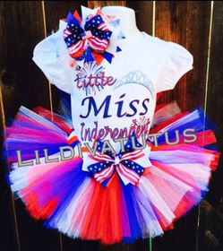 Little Miss Independent / 4th of July tutu set