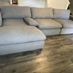 Fabric Sofa With Chaise