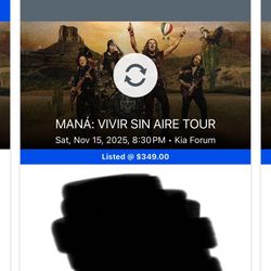 2 Mana Tix For Sat Nov 15