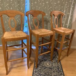 Wood Stool Chairs, Made In Italy 