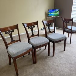 Real Wood Dining Chairs Made In Europe Clean At No Damaged 