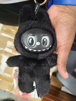 Black Labubu Exciting. Macaroon Keychain