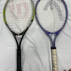 2 Rackets Wilson And head
