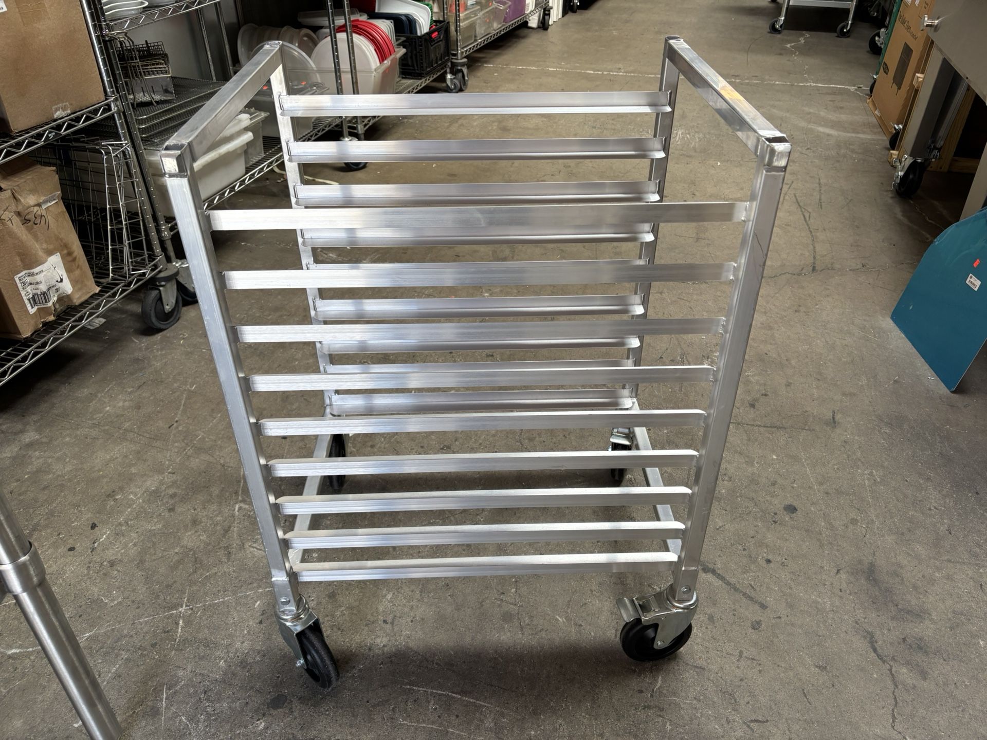 New 1/2 Height Full Size Sheet Pan Tray Cart Speed Rack Bakery Commercial Restaurant Cart Aluminum NSF