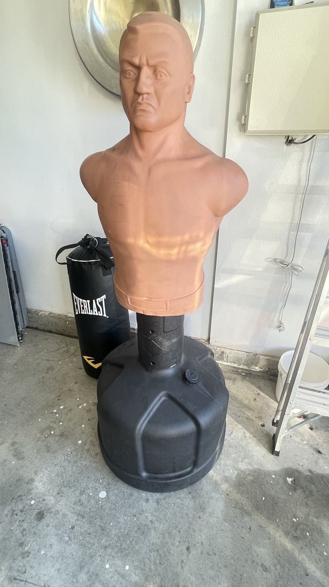 Punching Man And Hitting Bag