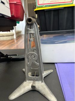 Vintage Rollfast bicycle wheel truing stand