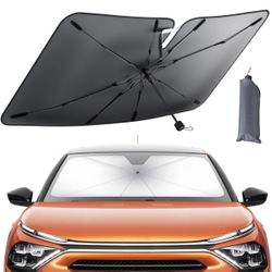 Car Windshield Sunshade Umbrella - Foldable Car Windshield Sun Shade Cover, 5 Layers UV Block Coatin