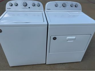 Silver panel Whirlpool  washer and Whirlpool dryer extra large load capacity In excellent working condition with warranty extra for delivery same day.