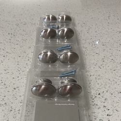 Silver Drawer Knobs Set Of Eight New