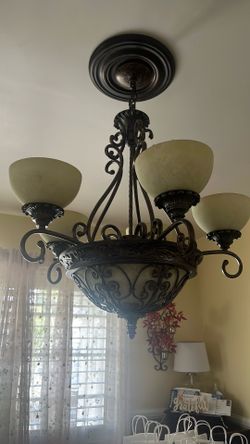 Elegant chandelier from lamps plus