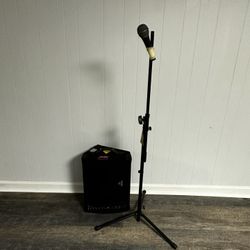 Microphone, Stand And Speaker