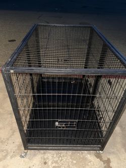 Large Dog crate on wheels