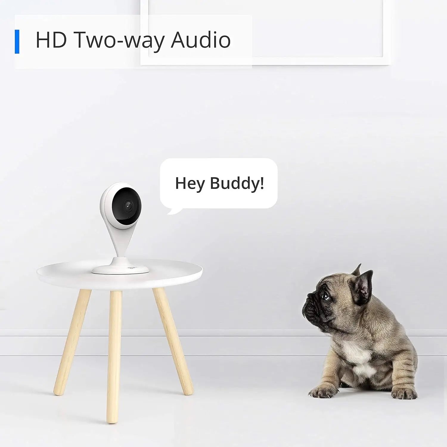 1080 P Indoor Ai WiFi Security Camera With Motion Detection 130  Degree Wide Angle Color Night Vision Two Way Audio Works With Alex -Baby , Pet & Home