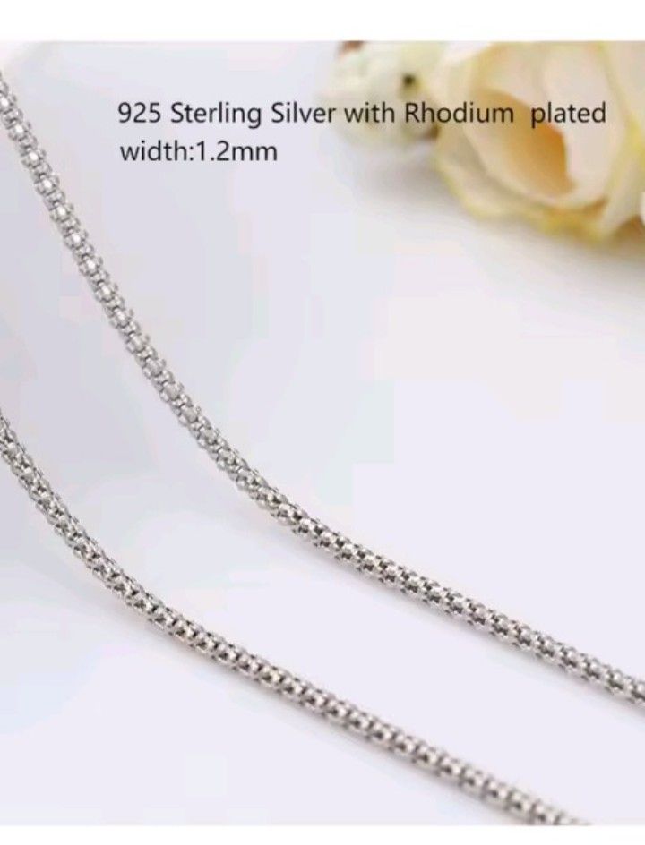 2025 NEW ** ITALY CLASSIC 50 INCHES (925) Sterling Silver Rope Chain Necklace Solid Silver Chain Italy.