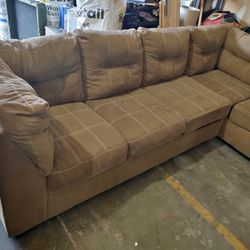 Brown couch with chase lounge.